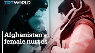 Female healthcare staff return to work in a province of Afghanistan