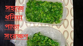 বছরজুড়ে ধনিয়াপাতা সংরক্ষণের সহজ পদ্ধতি।How to store coriander leaves।ধনেপাতা