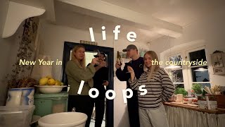 Life Loops | beach walks, make-up routine, baking sourdough \u0026 slowing down: NYE in the countryside