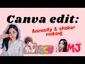 Canva Layout editing: Animeify & Sticker