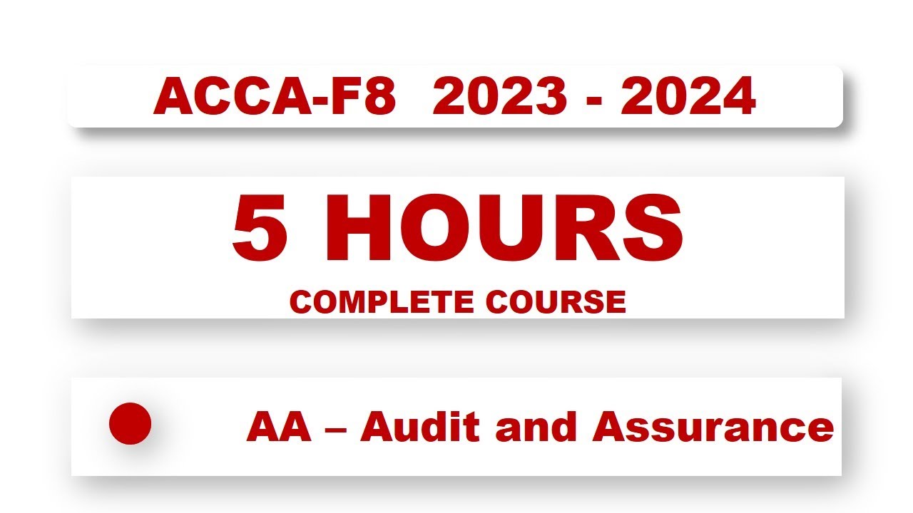 ACCA F8: Audit And Assurance - Complete Course | @financeskul - YouTube