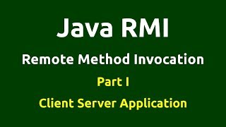 Java RMI - Part 1 - Console - Client Server Application