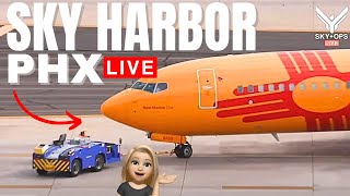 🔴LIVE Plane Spotting at BEAUTIFUL PHOENIX SKY HARBOR Airport (PHX LIVE)