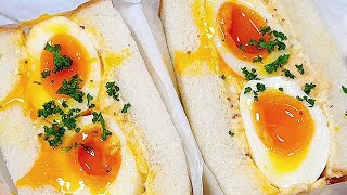 電子レンジで出来るだし巻き卵サンドThe best dashi-rolled egg sandwich that can be made in the microwave