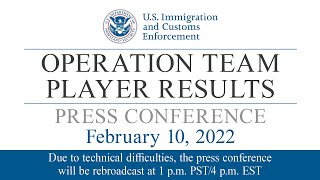 ICE announces results for Operation Team Player 2022