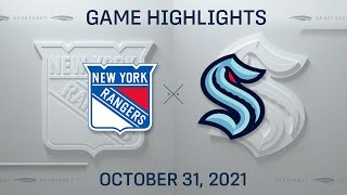 NHL Highlights | Rangers vs. Kraken - Oct. 31, 2021