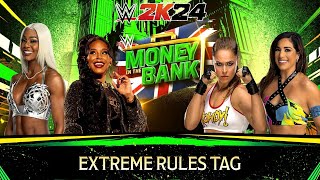 WWE 2K24 💥 JADE CARGILL \u0026 BIANCA BELAIR vs RONDA ROUSEY \u0026 RAQUEL RODRIGUEZ 💥 #wwe2k24 #wwe