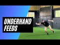 Softball Doubleplay Underhand Feeds From Second Base