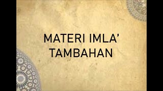 Tambahan Materi Imla'