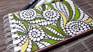 Simple Zendoodle art || For Beginners || Mindful Art