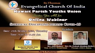 STECI KUWAIT PARISH YOUTHS UNION | ONLINE WEBINAR |STECI MEDIA | OCT 29, 2020