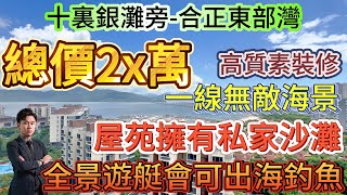 【十裏銀灘旁-合正東部灣】一線無敵海景 視野開闊睇多元素!總價2x萬朝南向|高質素裝修帶全屋家私家電 可直接入住！直接託管也OK|25分鐘到惠東高鐵站|屋苑擁有私家沙灘#海景房 #筍盤 #筍盤推介