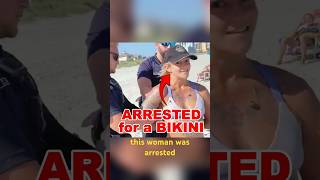 She got handcuffed for her beach outfit 🙅♀️ #police #caught