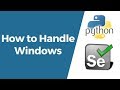 Selenium with Python Tutorial 14-How to handle Browser Windows | Switch between the Windows