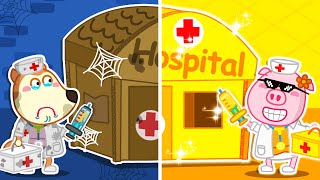 Is Rich Doctor the Better Doctor? Rich vs Poor Doctor 🐺 Cartoons for Kids | LYCAN - Arabic