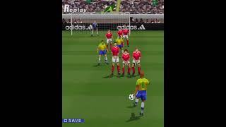Is this the perfect Free Kick??? #shorts #pes #retrogaming