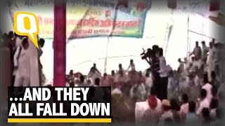 The Quint: Stage Collapses at a Congress Rally in Rajasthan