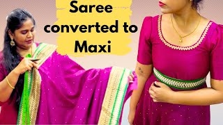 Saree to Maxi Calculation ,Cutting & Stitching