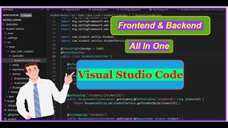 Frontend & Backend setup in VS Code | Spring Boot Setup in Visual Studio Code Editor
