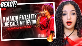 REACT O MAIOR FATALITY QUE CADA MC JA LEVOU! 🔥