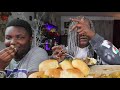 thanksgiving series pot roast rolls rice mukbang eating show