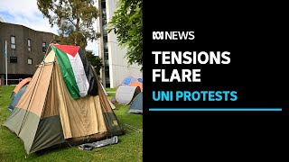 University students ordered to dismantle pro-Palestinian encampment as tensions flare | ABC News