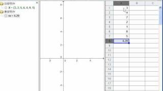 利用 GeoGebra 計算「平均數」、「標準差」