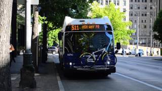 Sound Transit 2011 New Flyer D60LFR 9571 On The 511 @ 4th Avenue \u0026 Columbia Street