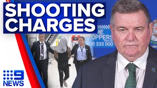 Man arrested at airport and charged over alleged gangland shooting | 9 News Australia