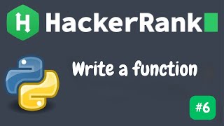 Write a Function – HackerRank Python Solution | Leap Year Checker | Python for Beginners