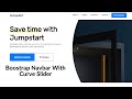 Navbar Bootstrap Animation On scroll with Curve Slider using Html | CSS | Jquery