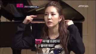 BoA teaches trainee how to sing the high notes effectively