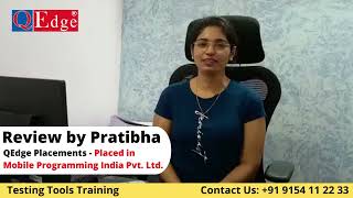 #Testing #Tools #Training & Placement Institute Review by Pratibha | @qedgetech Hyderabad Ameerpet