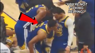 *UNSEEN* Steph Curry Tells Jordan Poole That “He Isn’t F*cking Helping” After Shoving Draymond Green