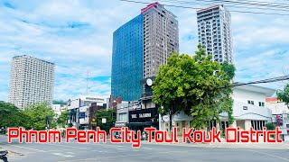 Phnom Penh City Toulkok Districk (10 sangkats and 143 villages) Drive Tour Around Street View