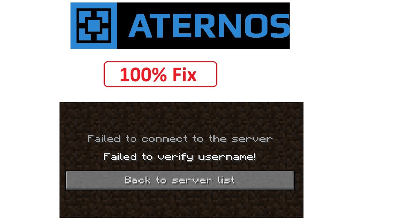 [100% Fix] Failed To Connect To The Server Failed To Verify Username In ...