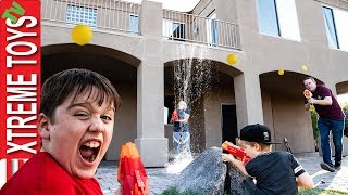 Ethan and Cole Ride Along! Follow Sneak Attack Squad Nerf Battle Vs Parents!