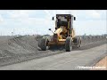 Fastest Road Construction Machines Motor Grader Grading Gravel Making Road