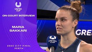 Maria Sakkari On-Court Interview | United Cup 2023 Perth Final