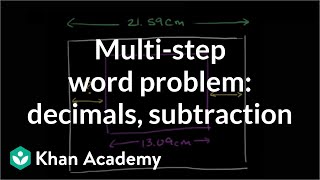 Multi-step word problem with decimals and subtraction | Pre-Algebra | Khan Academy