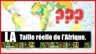 Carte : La taille réelle de l'Afrique .