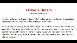 I Have a Dream by Dr. Martin Luther King Jr. | Prose | আই হাভ এ ড্রিম