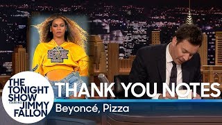 Thank You Notes: Beyoncé, Pizza