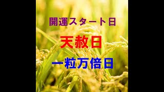 【開運日】大吉の日　天赦日★一粒万倍日　～開運するスタート日～