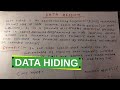 What is Data Hiding |Object Oriented Programming |Object Oriented Analysis And Design| CodeWithronny