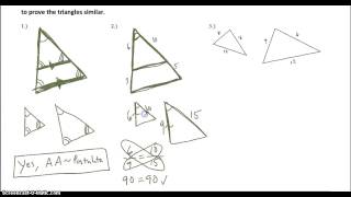 6.5 Prove Triangles are Similar by SSS and SAS