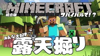 【マイクラ統合版】サバイバルで露天掘りしたい(∵)！！ #40【視聴者参加型？概要欄必読！】