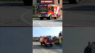 #einsatzfahrt #hlf20 und #rw1 #ff #pulsnitz zu einem #vku beim #lidl in Pulsnitz #feuerwehr #einsatz