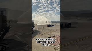 American Airline’s Water Salute for WWII Veterans #shorts