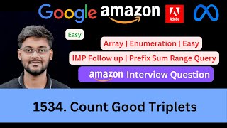 LeetCode 1534 Count Good Triplets | Easy | Medium Follow up with Prefix Sum Range Query